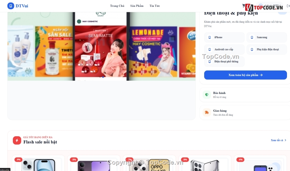 Website bán hàng,Web bán hàng,cửa hàng điện thoại